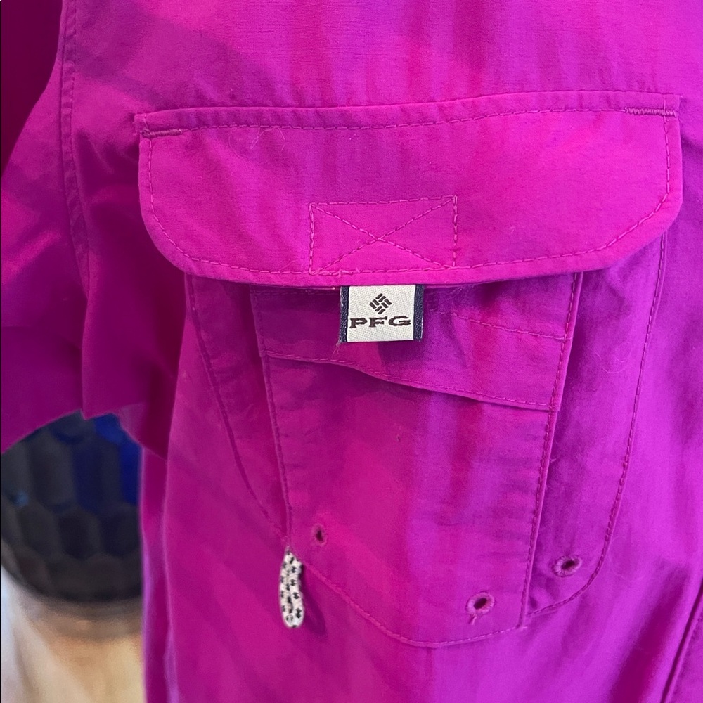 Columbia Magenta Short Sleeve Shirt - Picture 9 of 9